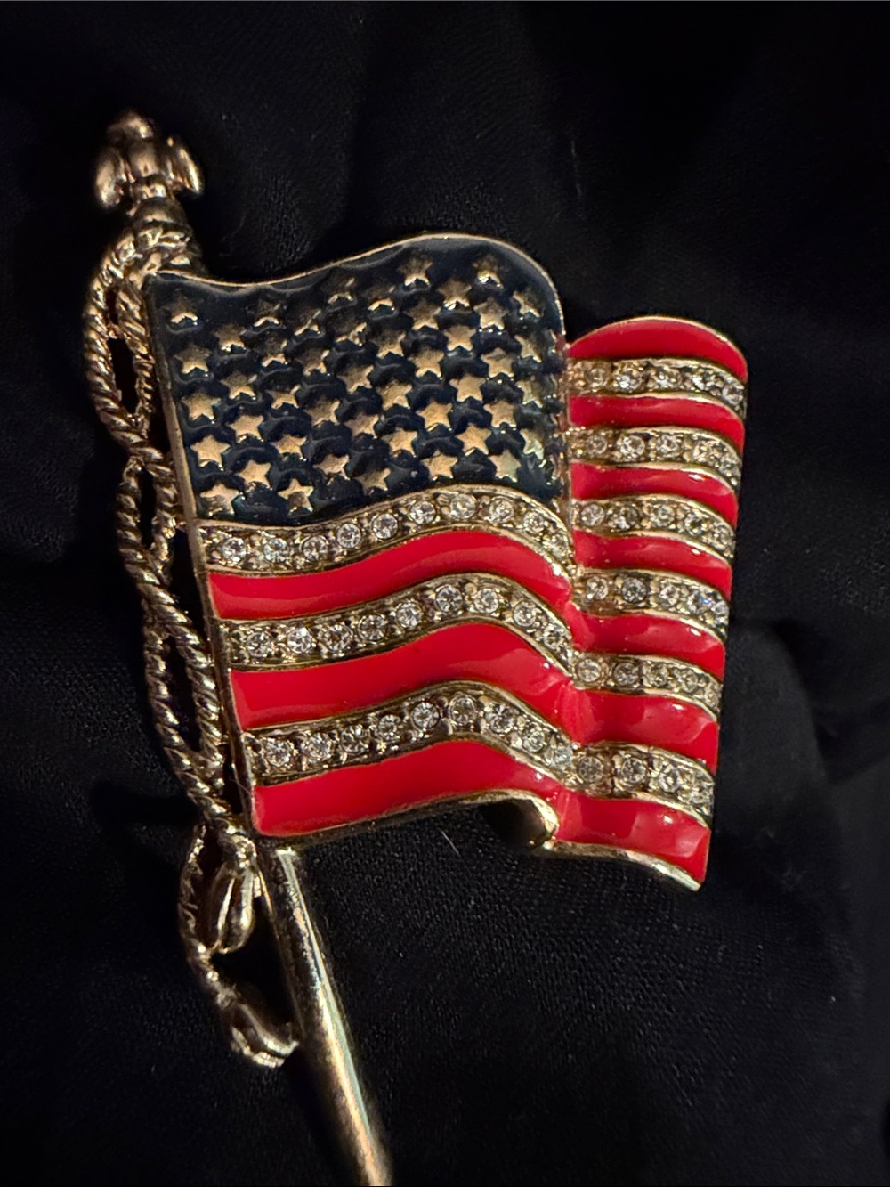 Vintage 9-11-2001 - Monet American Flag Brooch